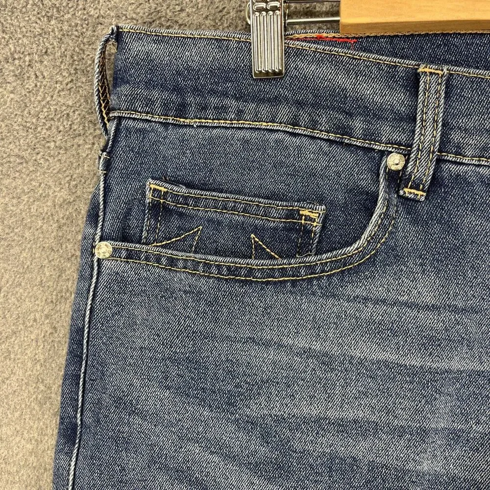 True Religion Jeans Mens‎ 34 X 32 Blue Geno Relaxed Slim Medium Tide Wash